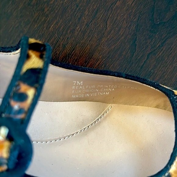 Linea Paolo Marley Leopard Print Genuine Calf Hair Ballet Flat Sz 7 - Picture 10 of 11